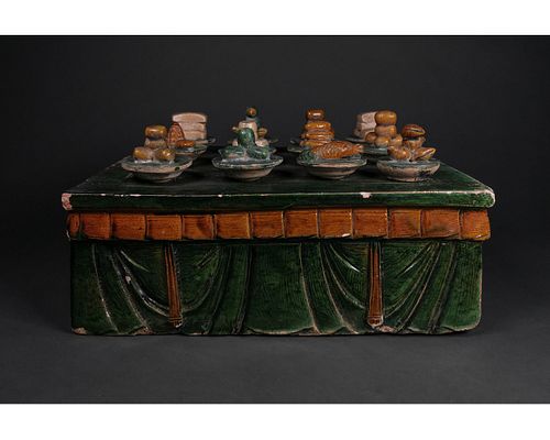 CHINESE MING DYNASTY GLAZED TABLE