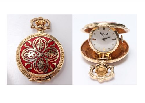 Vintage 14K Yellow Gold Spring Hinge Pocket Watch