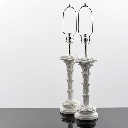 Pair of Palm Tree Lamps, Manner of Serge Roche