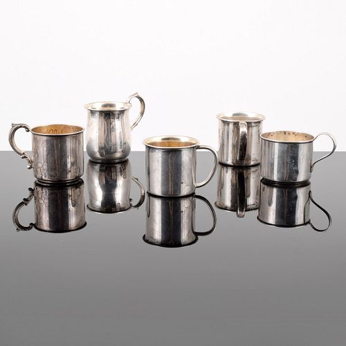 5 Sterling Silver Handled Cups