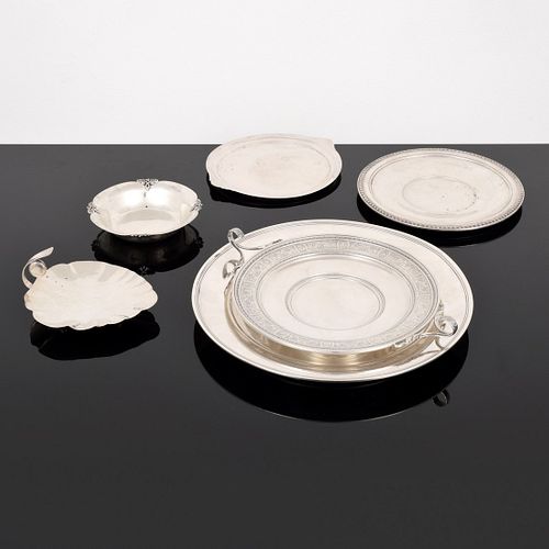 6 Sterling Silver Serving Plates/Pieces