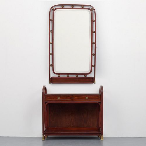 Console Table & Mirror Attributed to Gustav Siegel