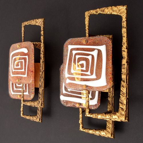 Pair of Angelo Brotto Sconces/Appliques