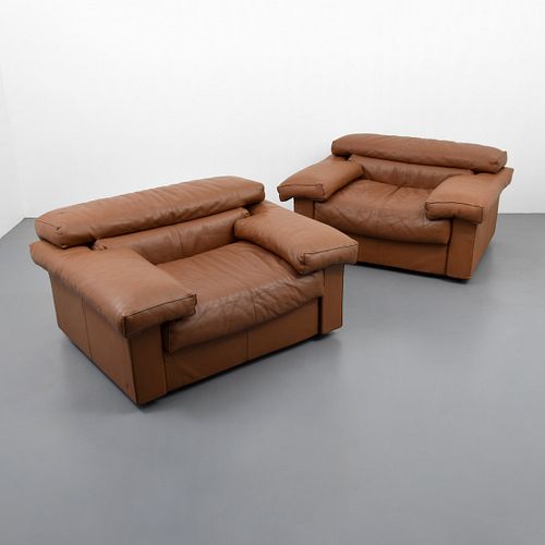 Pair of Afra & Tobia Scarpa "Erasmo" Lounge Chairs