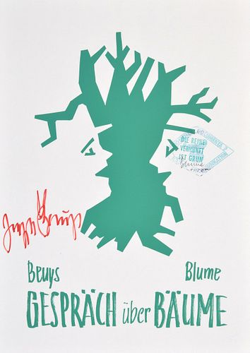 Joseph Beuys & Bernhard Blume Lithograph, Signed