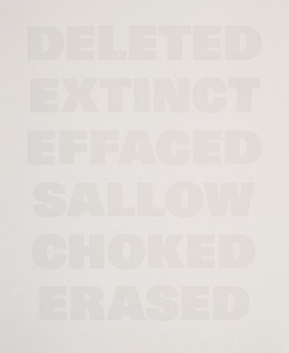 Remy Zaugg "Deleted" Silkscreen, Signed Edition