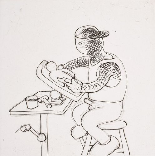Tom Otterness "Artist at Work" Engraving, Signed Ed.