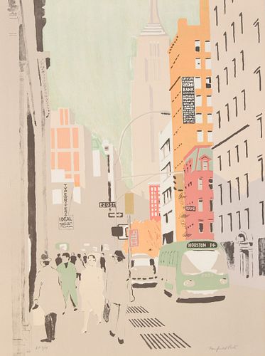 Fairfield Porter "Broadway" Lithograph, Signed Edition