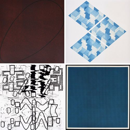 "4 x 4" Portfolio: Mangold, Le Va, Lewitt, Bochner (4)