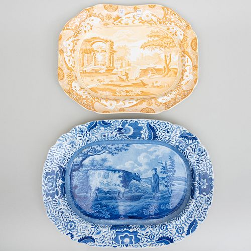 Copeland, Late Spode and Another Transfer Printed Meat Platter