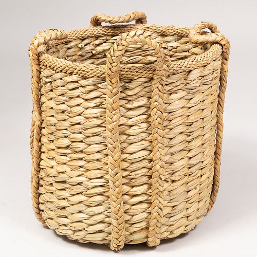 Woven Reed Kindling Basket