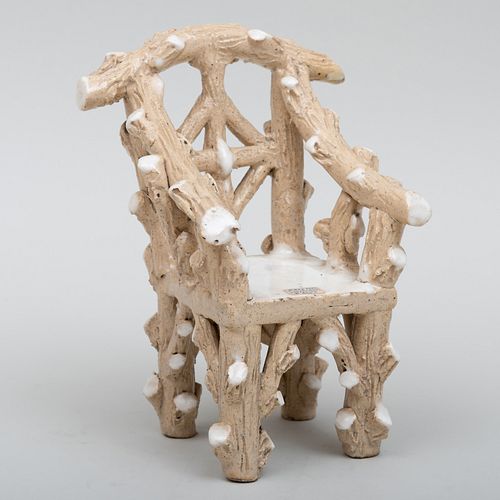 English Earthenware Twig Chair 