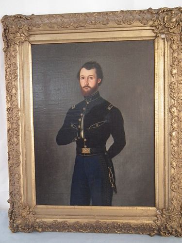 PAINTING OF CIVIL WAR OFFICER 