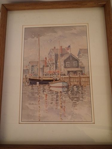 GS HILL NANTUCKET HARBOR PAINTING 