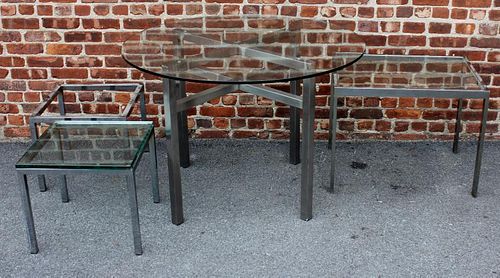 Lot of Midcentury Chrome Tables.