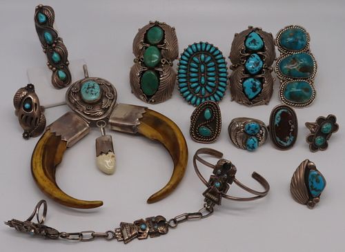 JEWELRY. Assorted Turquoise Jewelry Grouping.