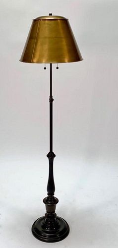 New York Public Library Brass Floor Lamp, Modern