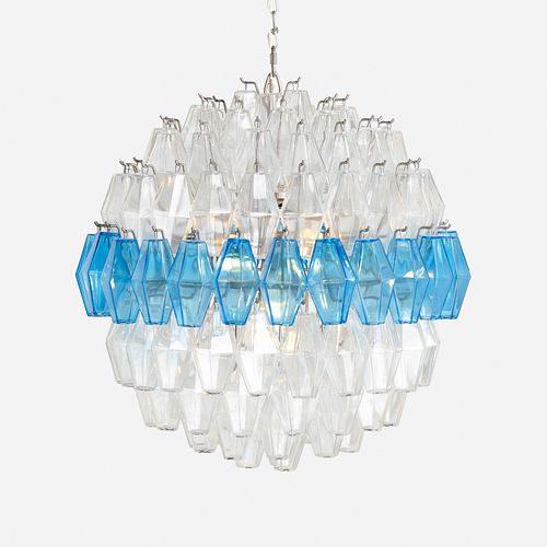Murano, rare Polyhedral chandelier