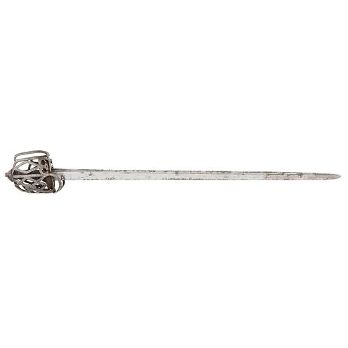 A Fine and Rare Scottish Basket-Hilted Backsword with Hilt in the Manner of Walter Allen of Stirling