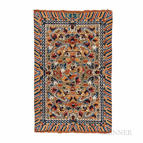 Silk and Metal Thread Imperial Carpet