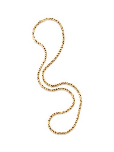 TIFFANY & CO., YELLOW GOLD LONGCHAIN NECKLACE