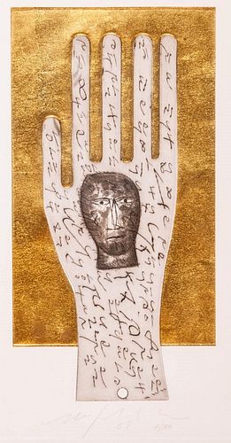 Mimmo Paladino (Paduli 1948)  - Untitled (Hand, Torus, Dog, Head), 2002
