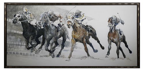 HERMAN, Horse Racing Painting, Large