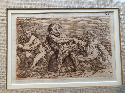 Two Early Etchings Salvator Rosa (1615-1673)