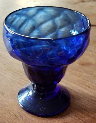 18th Century Cobalt Glass Master Salt