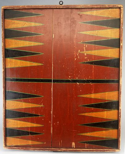 Painted Double-Sided Backgammon Gameboard