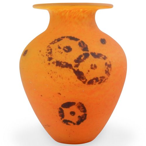Lorrain Amber Glass Vase