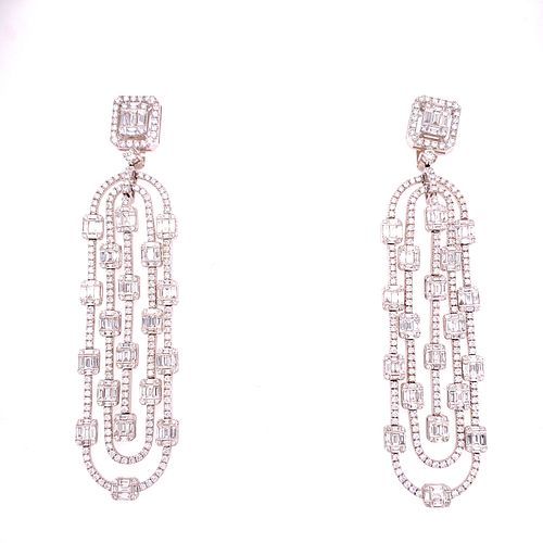 18k Gold & Diamonds Chandelier Earrings