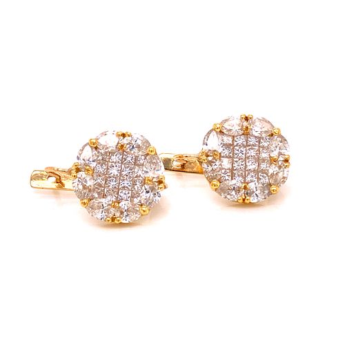 18k Gold Diamonds Earrings