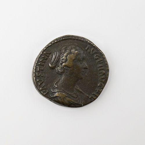 Roman Empire Silver Sestertius Ancient Coin