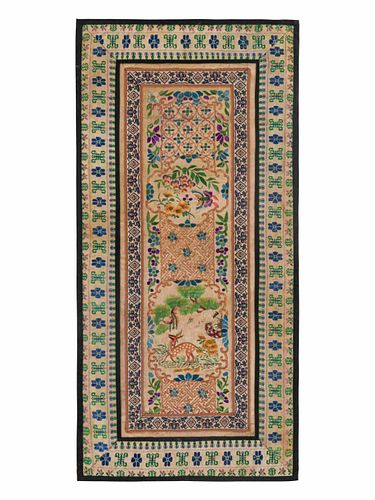 Nine Chinese Embroidered Silk ArticlesHeight of largest panel 25 x width 12 in., 63.5 x 30.5 cm. 