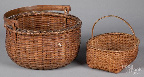 Two woven baskets, ca. 1900