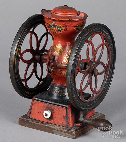 Enterprise painted cast iron coffee mill