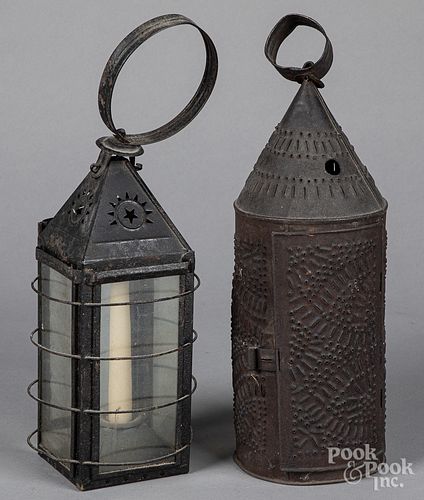 Two tin lanterns, 19th c.