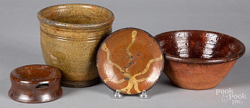 Group of redware, 19th c.