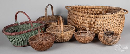 Seven assorted baskets