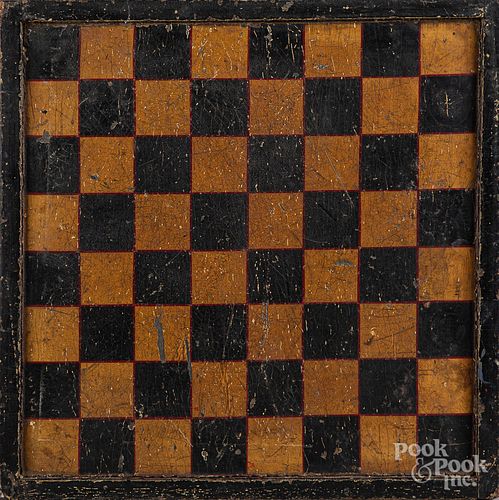 Painted checkerboard, late 19th c.