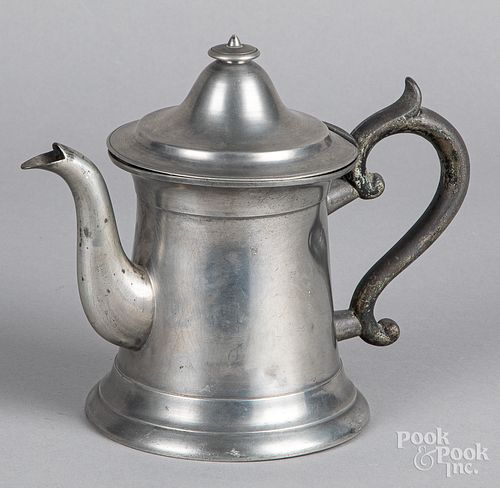 Westbrook, Maine pewter teapot, ca. 1850