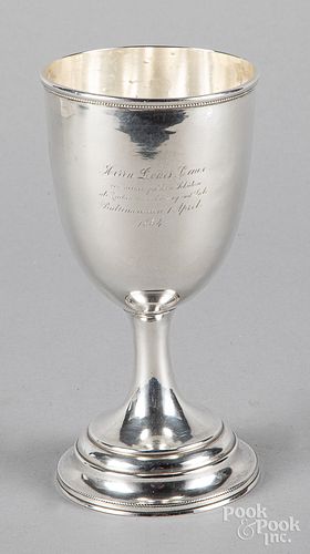 Silver goblet, dated 1864
