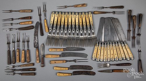 Early bone and wood handled utensils