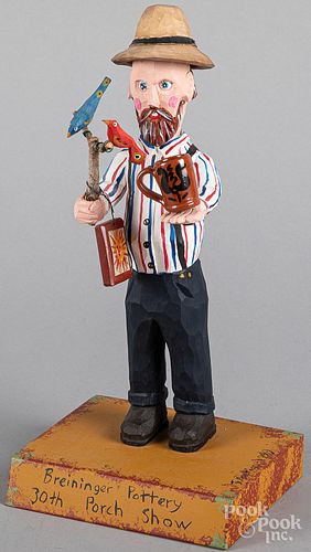 Jonathan Bastian carved and painted figure