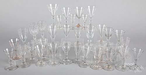 Collection of colorless glass cordials