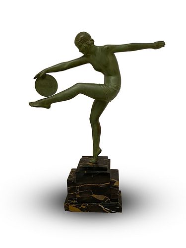 Demétre Haralamb Chiparus, Cold-painted bronze figure c. 1930