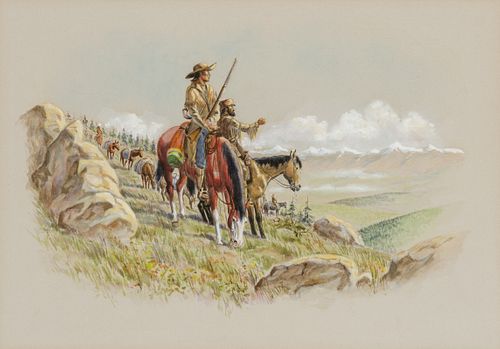 Byron Wolfe | Kit Carson and Captain Young - Sierras, 1830