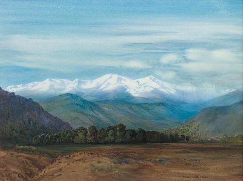 George Elbert Burr
(American, 1859-1939)
The Range from Road to Idaho Springs, Colorado (October Morning), 1910
