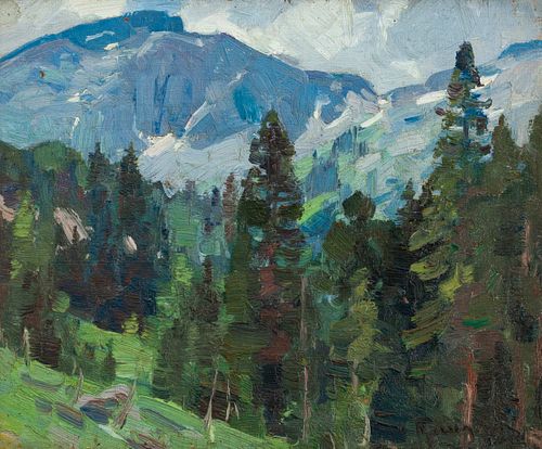 Carl Rungius 
(American, 1869 - 1959)
Mountain Landscape 